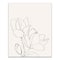 Magnolia Line Drawing 16" x 20" Canvas Wall Art